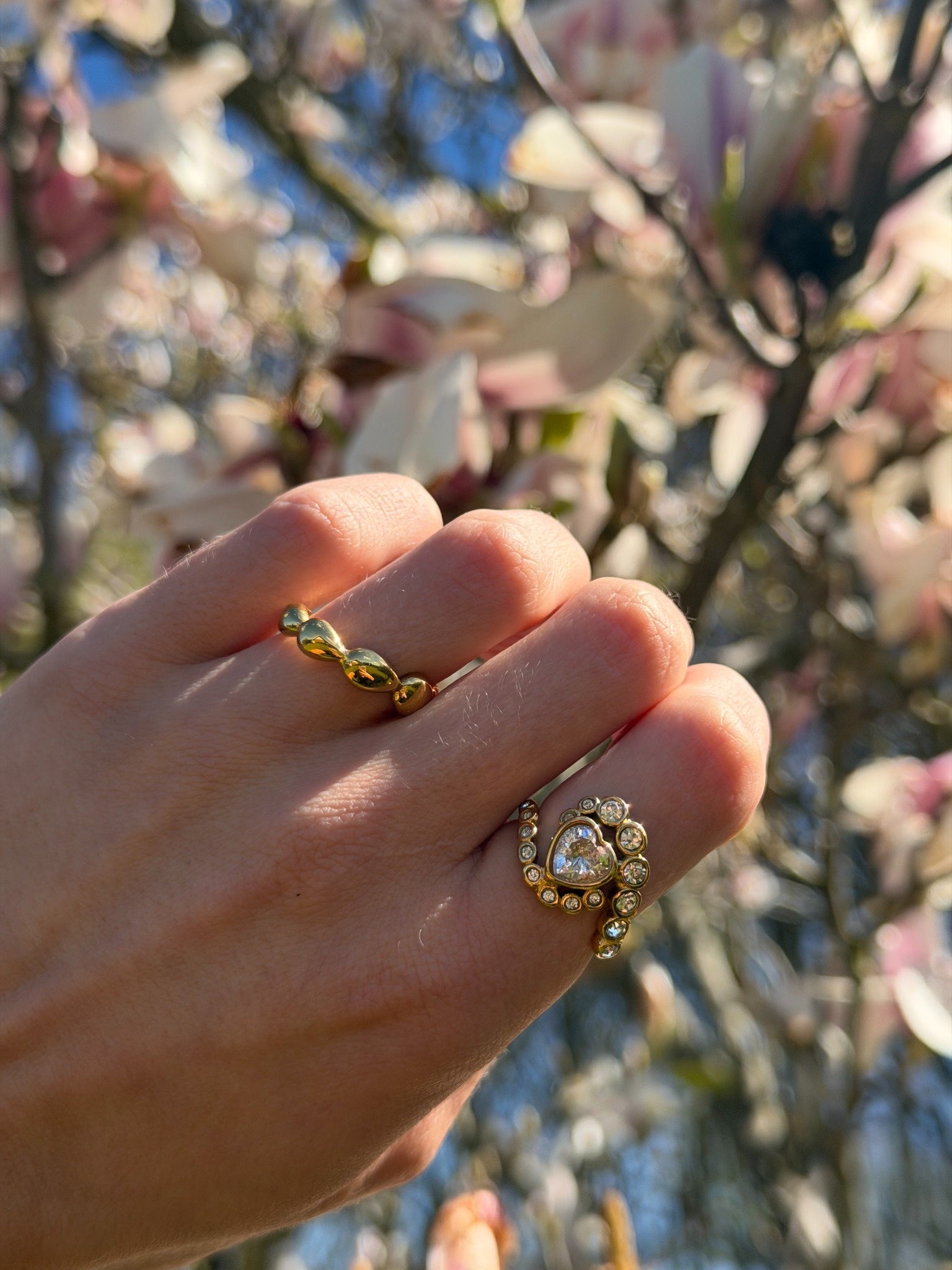 Dewdrops Dewdrape ring 18K guldbelagt