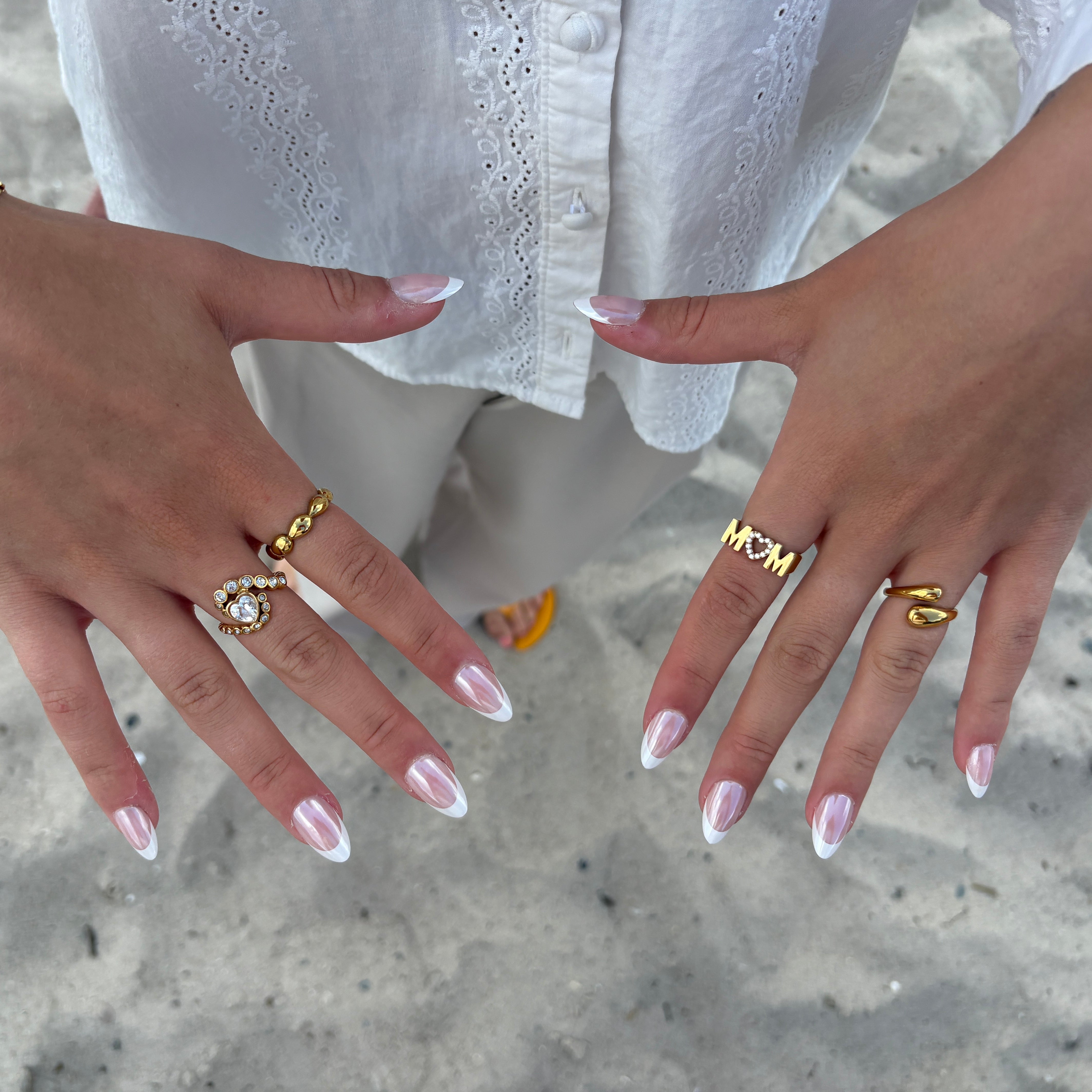 Dewdrops Dobbelt Dew ring 18K guldbelagt