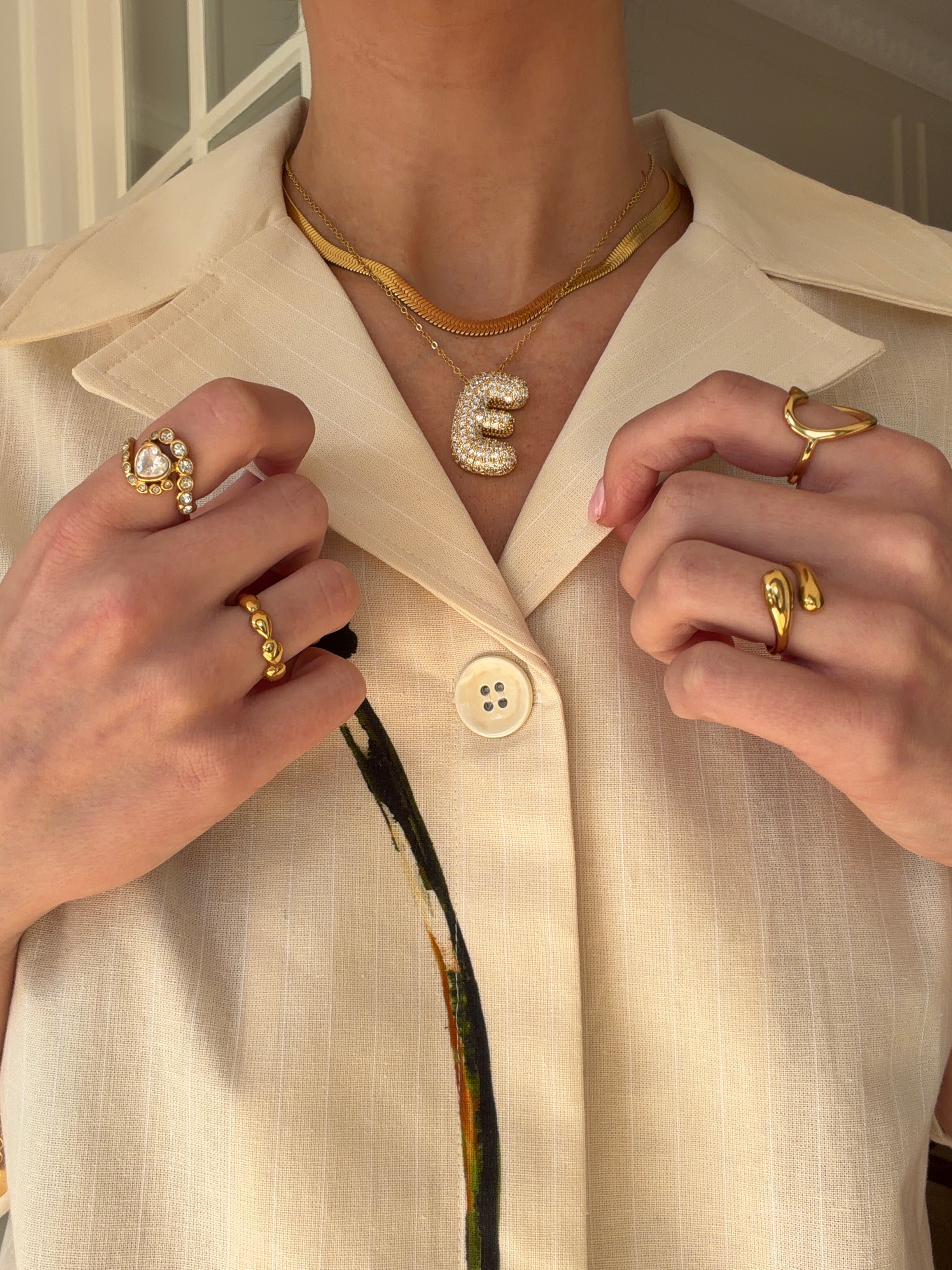 Dewdrops Dewdrape ring 18K guldbelagt