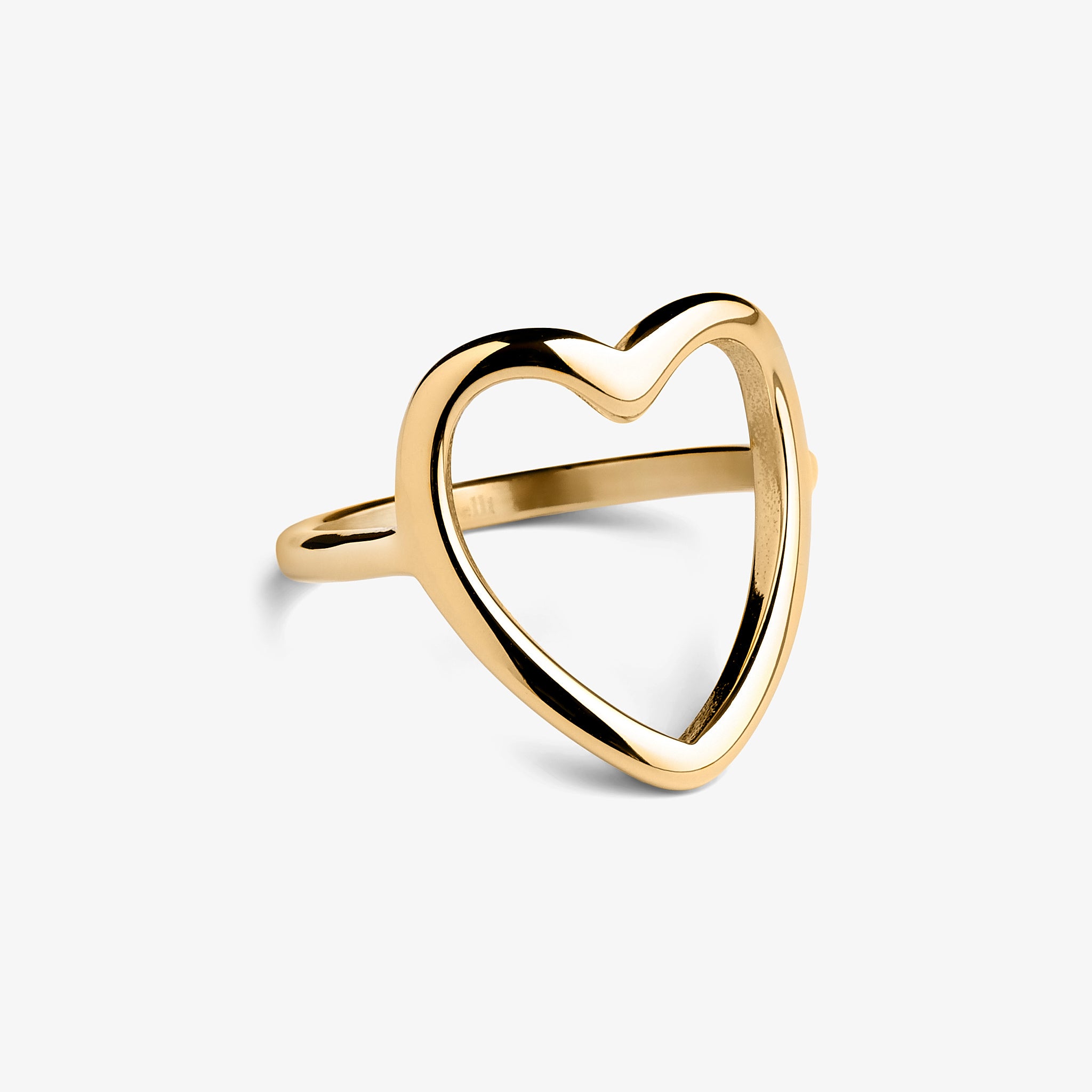 Amoria Open Heart ring 18K guldbelagt