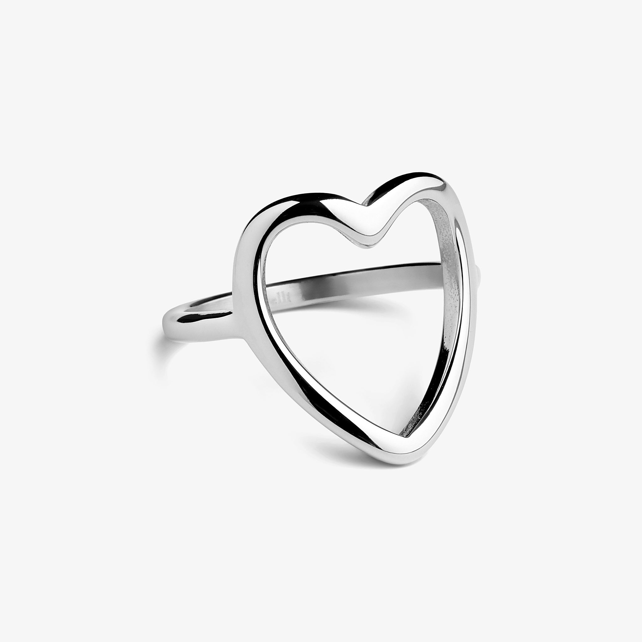 Amoria Open Heart ring sølvfarvet